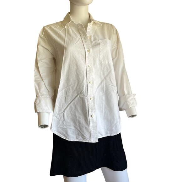 Everlane Tops - Everlane White Cotton Oxford Button-Down Shirt Size 4